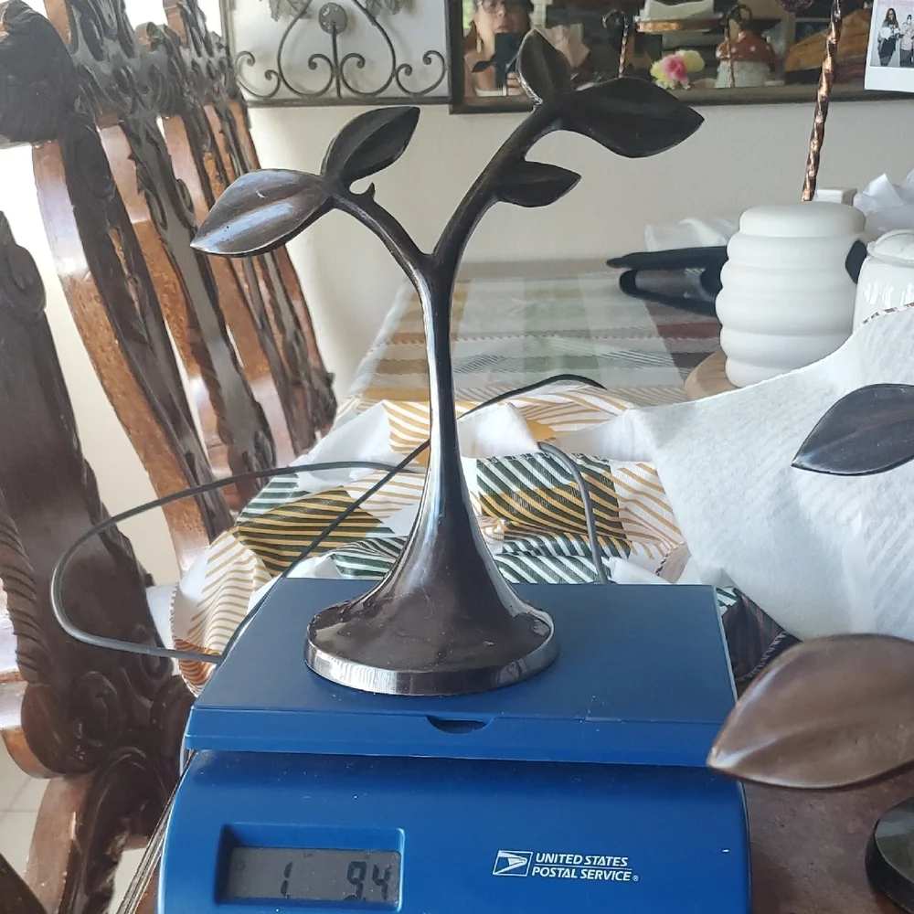 Pottery Barn Bronze Leaf Candle Holders